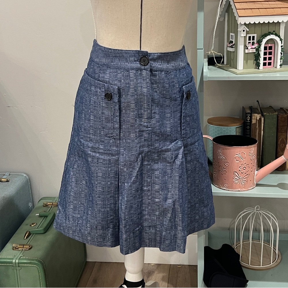 Derek Lam Textured Blue Fabric